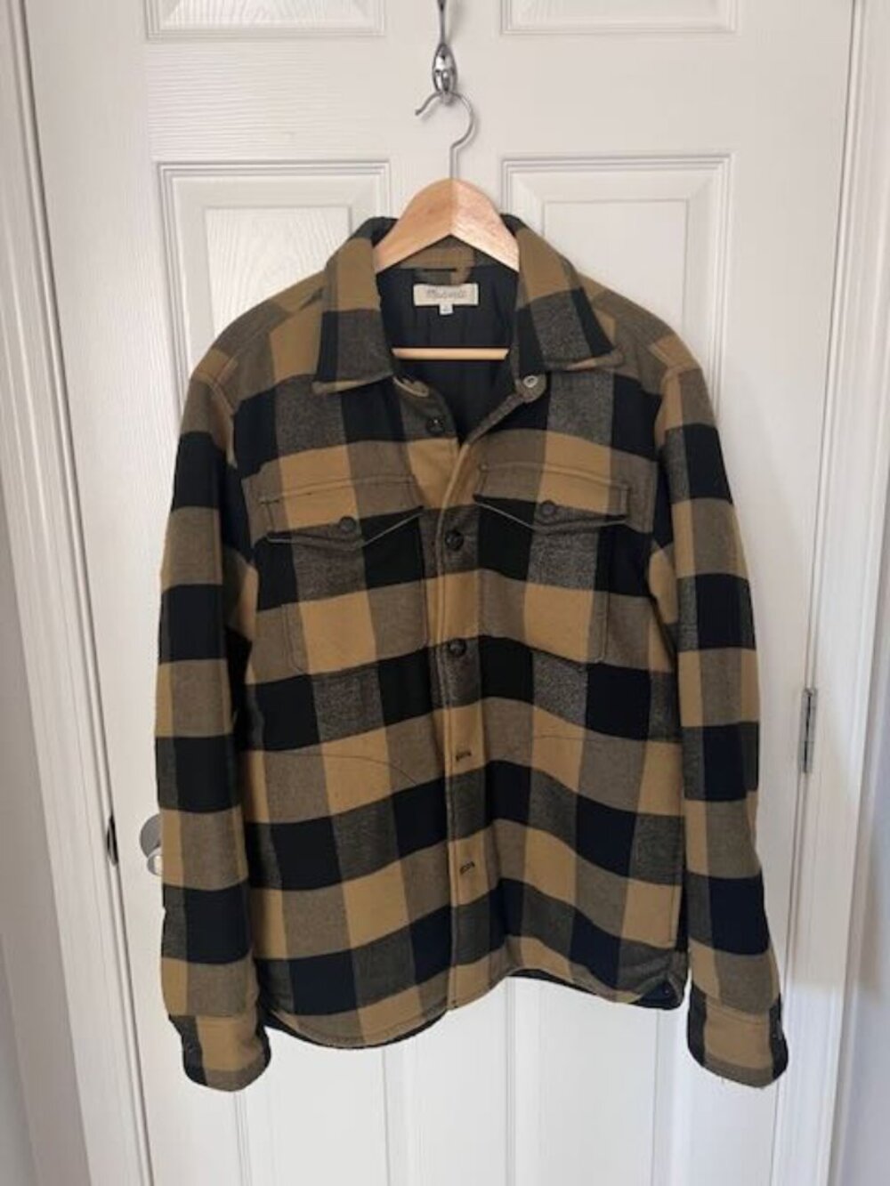 Madewell Brushed Twill Shirt Jacket in Buffalo Plaid - Men's Medium